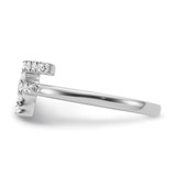 14k White Gold 1/6 carat Lab Grown Diamond VS/SI+ G+ Initial F Adjustable Ring
