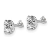 14k White Gold 1/6 ctw Lab Grown Diamond VS/SI+ G+ Round 3 Prong Heavy Wt. Stud Earrings