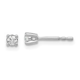 14k White Gold 1/6 ctw Lab Grown Diamond VS/SI+ G+ Round 4 Prong Heavy Wt. Stud Earrings