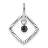 14k White Gold 1/6ct. Black Diamond Dangle Pendant