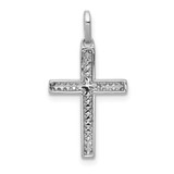 14k White Gold 1/6ct. Diamond Cross Pendant - PM-E3A1944D-3943