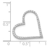 14k White Gold 1/6ct. Diamond Heart Chain Slide - PM-1AA9C120-9539