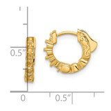 14K .46ct  10-2.25mm Round Hoop w/ Safety Clasp Earring Mountings