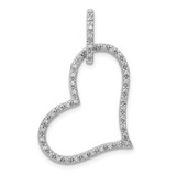 14k White Gold 1/6ct. Diamond Heart Pendant - PM-B865A744-2902