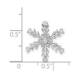 14k White Gold 1/6ct. Diamond Snowflake Chain Slide