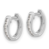 14k White Gold 1/8 carat Lab Grown Diamond VS/SI+ G+ Complete Hinged Hoop Earrings - EM-A0E0BEC4-6946