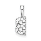 14k White Gold 1/8 carat Lab Grown Diamond VS/SI+ G+ Complete Letter B Intitial Pendant