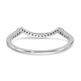 14k White Gold 1/8 carat Lab Grown Diamond VS/SI+ G+ Complete Round Contoured Wedding Band - RM-20068117-8379