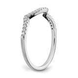 14k White Gold 1/8 carat Lab Grown Diamond VS/SI+ G+ Complete Round Contoured Wedding Band - RM-20068117-8379