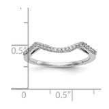 14k White Gold 1/8 carat Lab Grown Diamond VS/SI+ G+ Complete Round Contoured Wedding Band - RM-4A29AF6C-3168