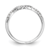 14k White Gold 1/8 carat Lab Grown Diamond VS/SI+ G+ Complete Wedding Band - RM-EF1B3971-1017