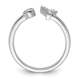 14k White Gold 1/8 carat Lab Grown Diamond VS/SI+ G+ Initial Y Adjustable Ring