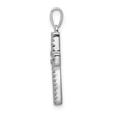 14k White Gold 1/8ct. Diamond Cross Pendant - PM-5BA9351D-5151