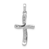 14k White Gold 1/8ct. Diamond Cross Pendant - PM-CDC73886-3034