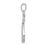 14k White Gold 1/8ct. Vintage Teardrop Diamond Pendant
