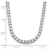 14k White Gold 10 carat Lab Grown Diamond VS/SI+ G+ Complete 16 inch Tennis Necklace