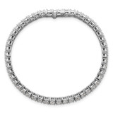 14k White Gold 10 carat Lab Grown Diamond VS/SI+ G+ Complete Princess Prong Set Tennis Bracelet
