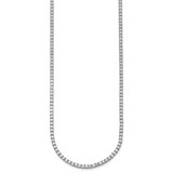 14k White Gold 10 carat Lab Grown Diamond VS/SI+ G+ Complete Round 20 inch Straight Tennis Necklace
