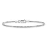 14K White Gold 10 inch 1.7mm Spiga with Lobster Clasp Chain Anklet