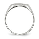 14k White Gold 10.0x11.0mm Closed Back Signet Ring