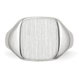 14k White Gold 10.5x11.0mm Closed Back Signet Ring