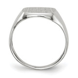 14k White Gold 10.5x11.0mm Open Back Signet Ring