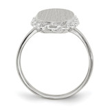 14k White Gold 10.5x14.0mm Open Back Signet Ring