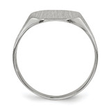 14k White Gold 10.5x9.0mm Closed Back Signet Ring