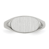 14k White Gold 12.0x6.5mm Closed Back Signet Ring