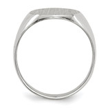 14k White Gold 12.5x13.5mm Closed Back Signet Ring