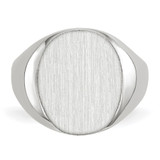 14k White Gold 12.5x13.5mm Closed Back Signet Ring