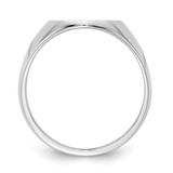 14k White Gold 12.5x15.0xmm Closed Back Signet Ring