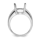 14k White Gold 12x10mm Oval Gemstone Ring Mounting