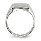 14k White Gold 13.0x15.0mm Closed Back Mens Signet Ring