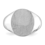 14k White Gold 13.5x14.0mm Closed Back Signet Ring