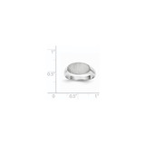 14k White Gold 13.5x7.5mm Closed Back Signet Ring