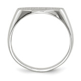 14k White Gold 13.5x7.5mm Open Back Signet Ring