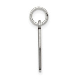 14k White Gold 15mm Hexagon Red Enameled Medical Jewelry Pendant