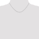14K White Gold 16 inch .8mm Diamond-cut Cable with Lobster Clasp Chain