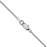 14K White Gold 16 inch .8mm Diamond-cut Parisian Wheat with Lobster Clasp Chain