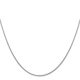 14K White Gold 16 inch .8mm Round Snake with Lobster Clasp Chain