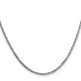 14K White Gold 16 inch 1.3mm Franco with Lobster Clasp Chain