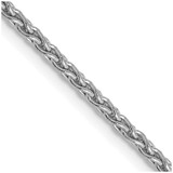 14K White Gold 16 inch 1.75mm Parisian Wheat with Lobster Clasp Chain