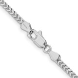 14K White Gold 16 inch 2.5mm Franco with Lobster Clasp Chain