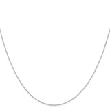 14K White Gold 16 inch Carded .42mm Curb with Spring Ring Clasp Chain