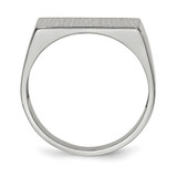 14k White Gold 16.5x8.0mm Closed Back Signet Ring