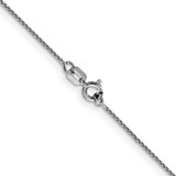 14K White Gold 18 inch .85mm Diamond-cut Spiga with Spring Ring Clasp Chain