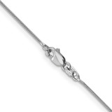 14K White Gold 18 inch .8mm Round Snake with Lobster Clasp Chain