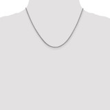 14K White Gold 18 inch 1.3mm Franco with Lobster Clasp Chain
