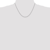 14K White Gold 18 inch 1.4mm Round Snake Lobster Clasp Chain